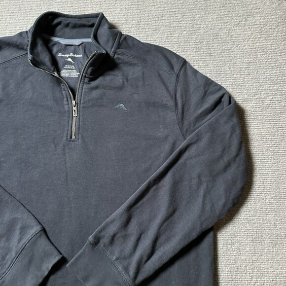 Tommy Bahama 1/4 Zip Polo Shirt‎ Sweater Mens XL Mock Neck Long Sleeve - Picture 1 of 7